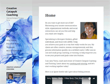 Tablet Screenshot of creativecatapultcoach.com